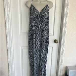 Vince Camuto Black and White Patterned Jumpsuit